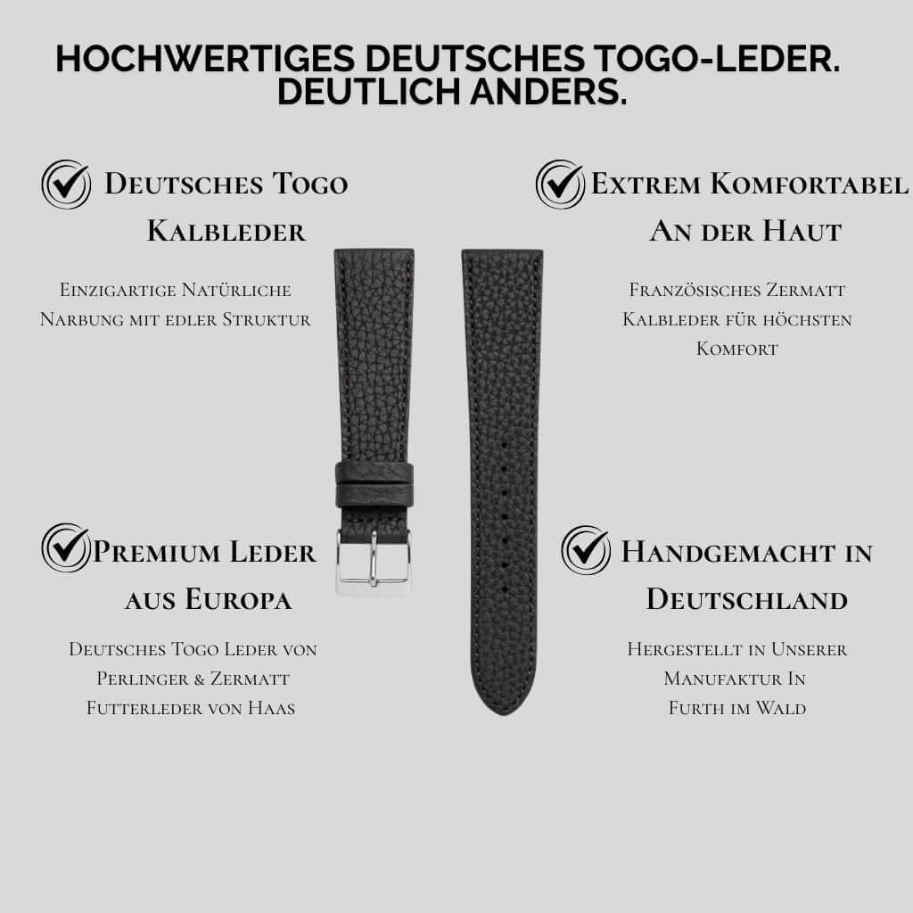 Deauville – Uhrenarmband aus  deutschem Togoleder - Image 3