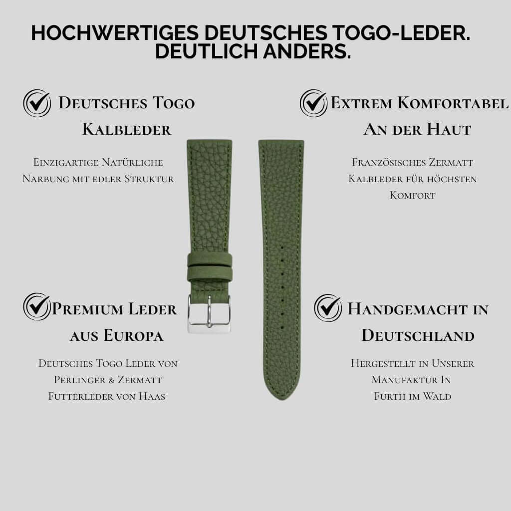 Deauville – Uhrenarmband aus  deutschem Togoleder - Image 30