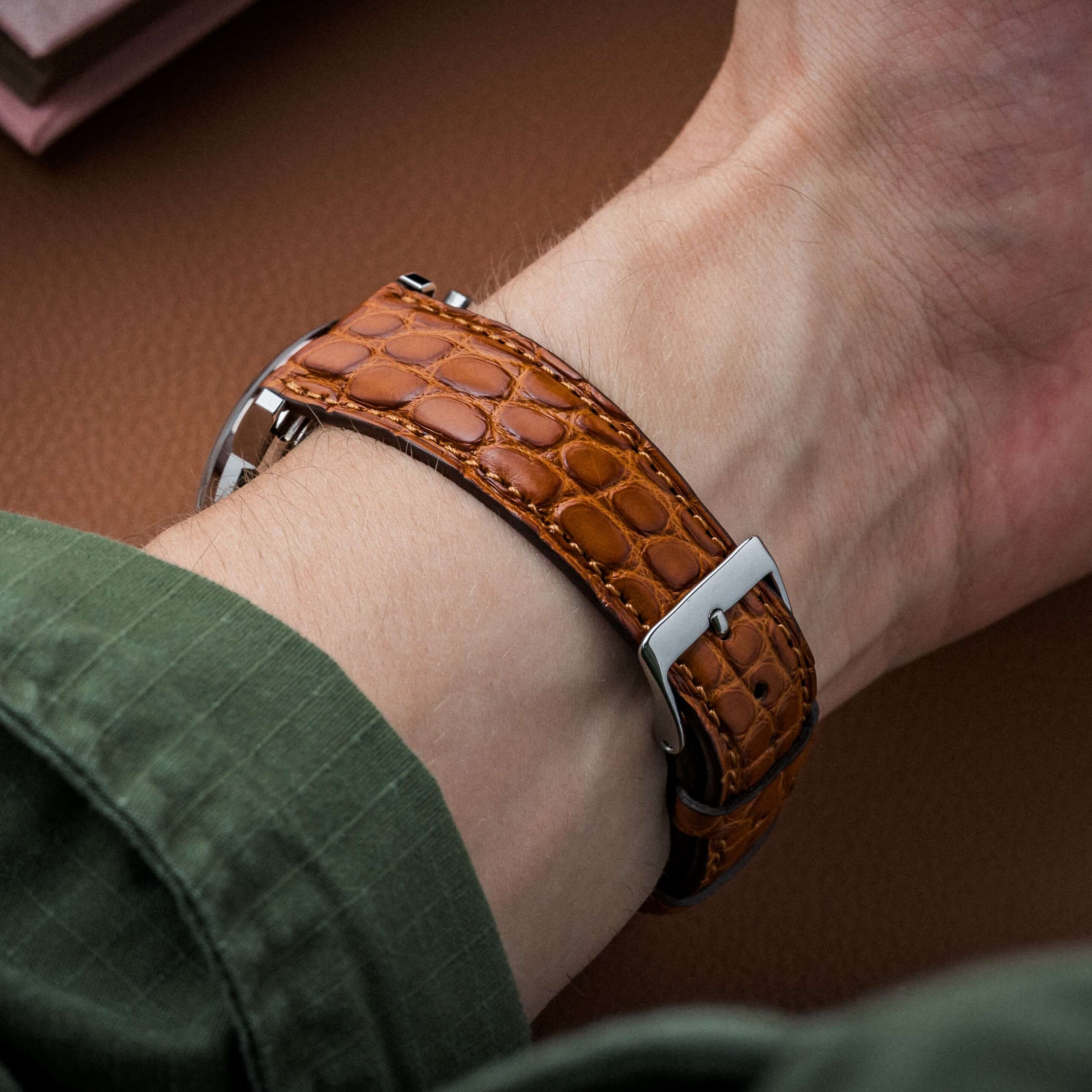 Frosted – Armband aus edlem, matt gefinishtem Louisiana-Alligatorleder - Image 37