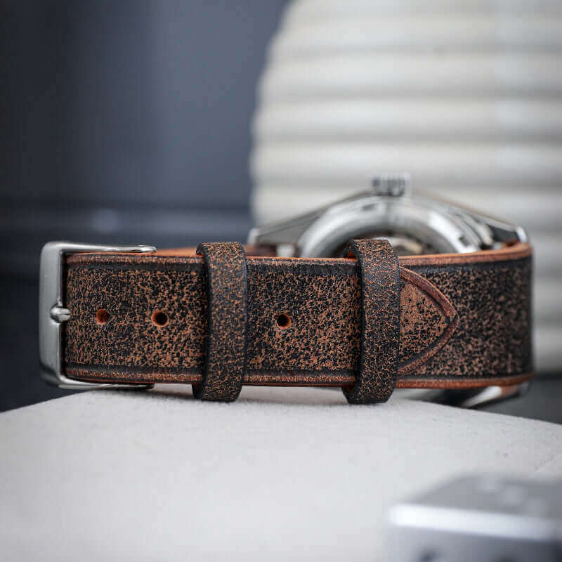 Sparta – Uhrenarmband aus Leder mit geprägter Rille - Image 4