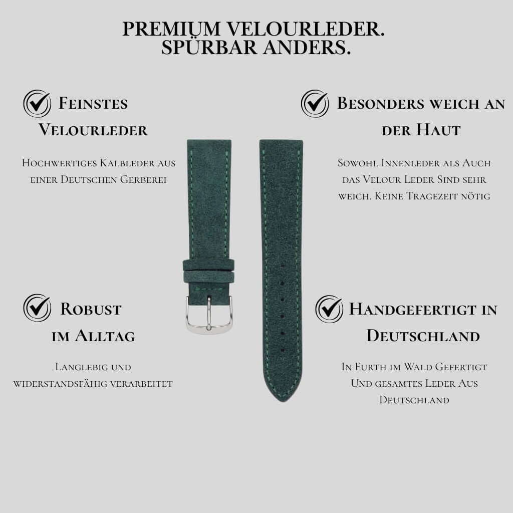 Nizza – Uhrenarmband aus feinem Wildleder - Image 59