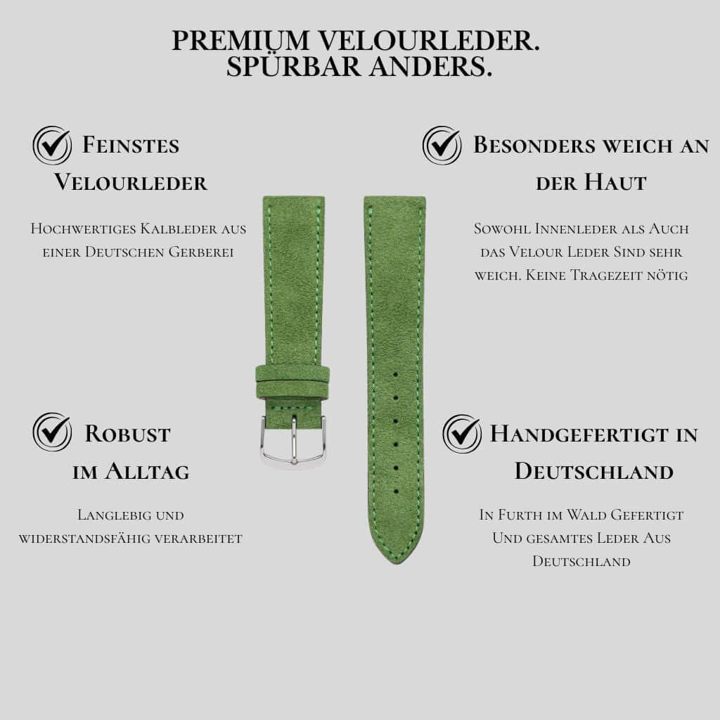 Nizza – Uhrenarmband aus feinem Wildleder - Image 64