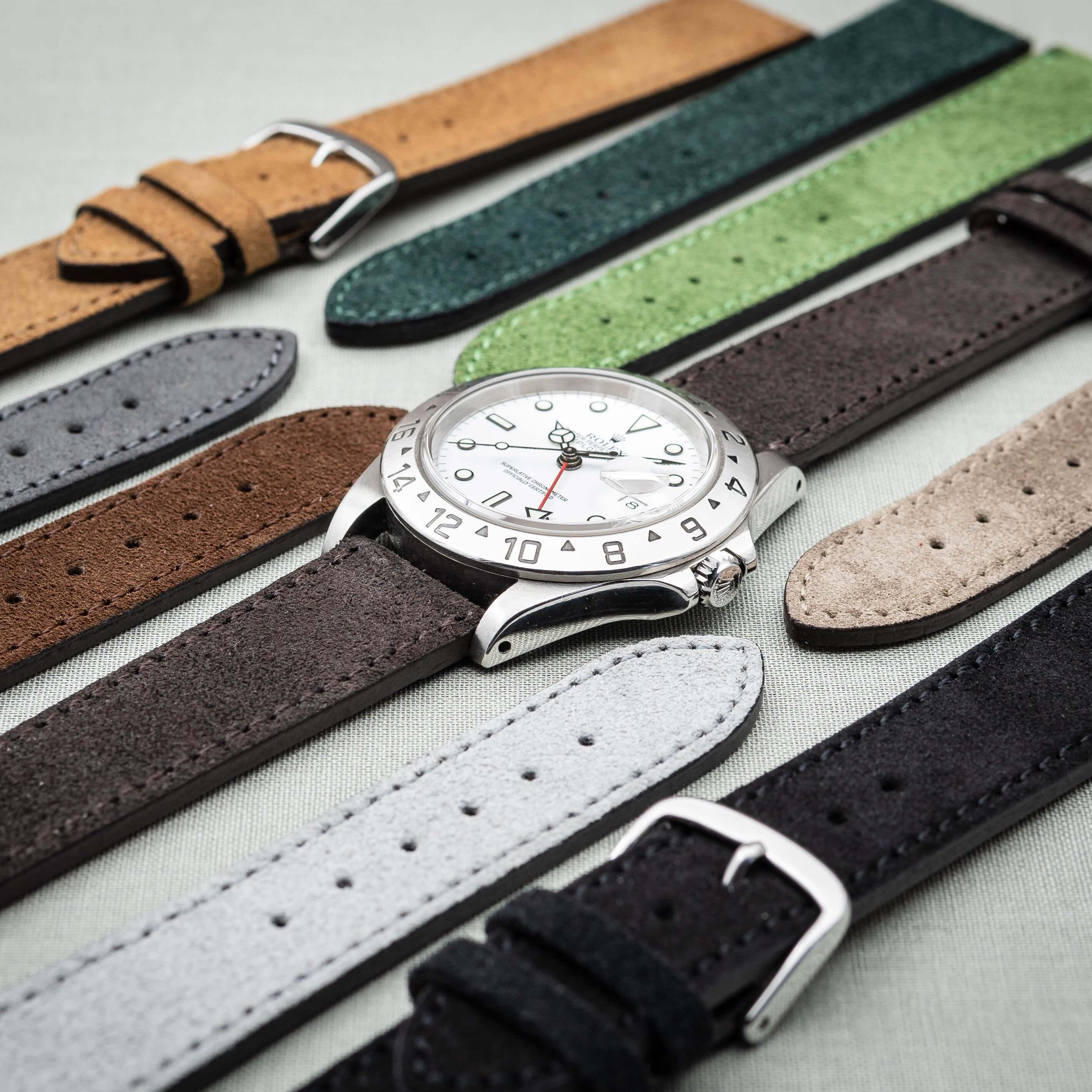 Nizza – Uhrenarmband aus feinem Wildleder - Image 83