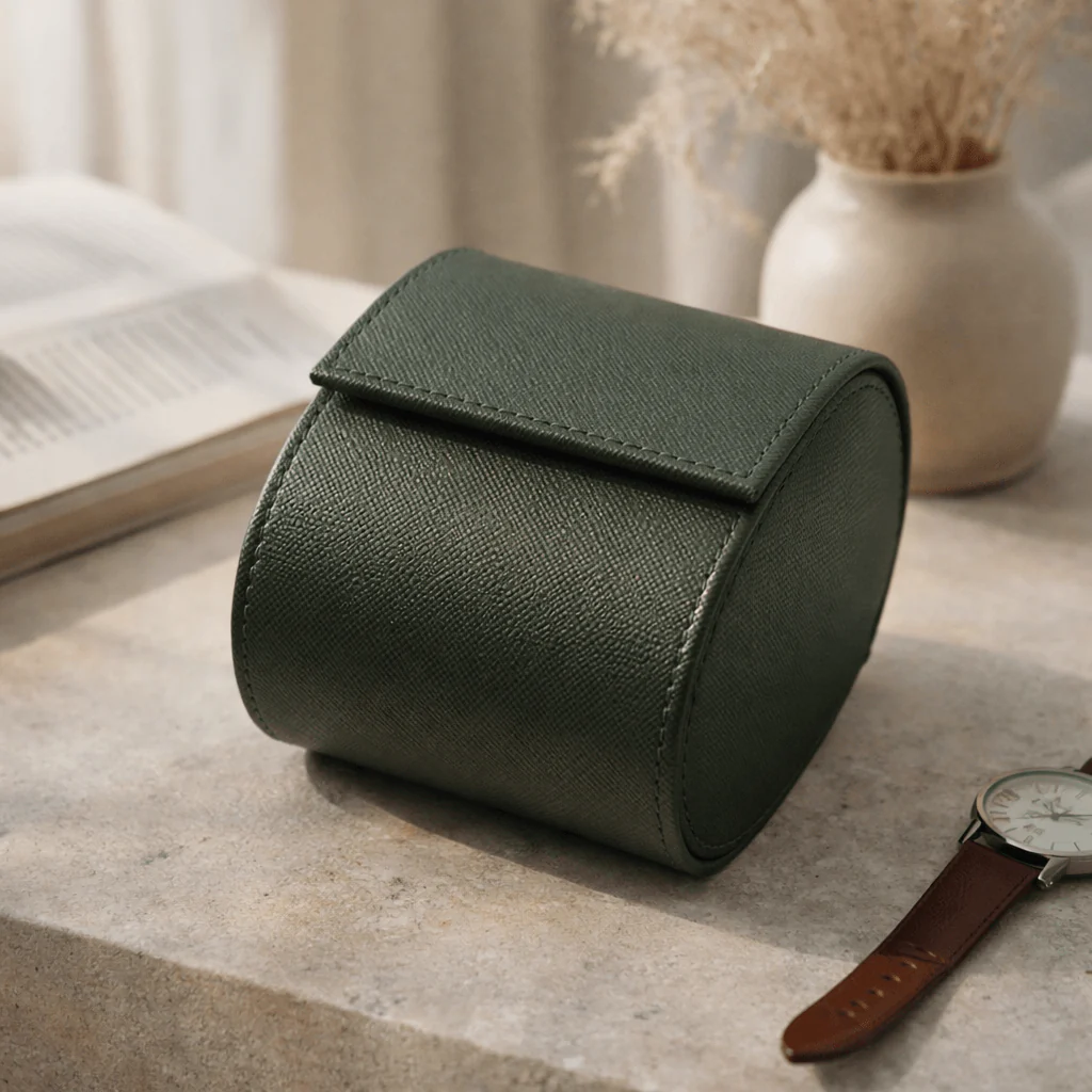 Uhrenrolle für eine Uhr Origin – Hochwertiges italienisches Saffianoleder - Image 8