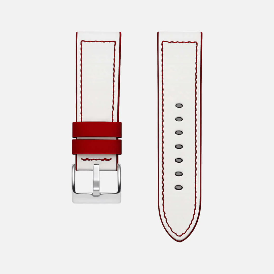 Das Sandlot – Weißes Baseball-Leder Uhrenarmband