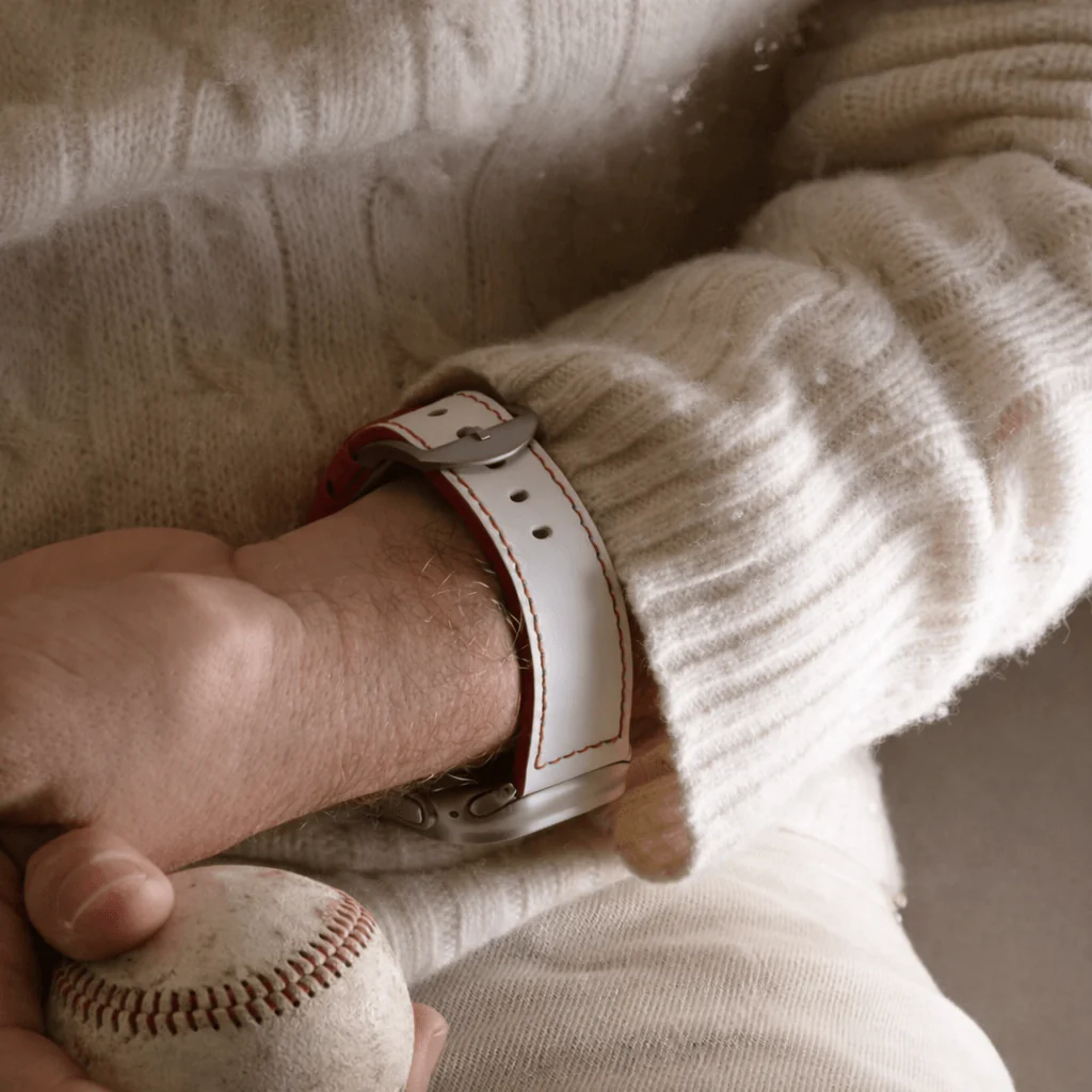 Das Sandlot – Weißes Baseball-Leder Uhrenarmband - Image 4
